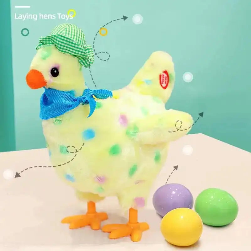 MEACAOFG A Hen Funny Chicken Toy Laying Eggs Plush Electric Music Dancing Kids Gift Plushie Animal Crossing - AliExpress
