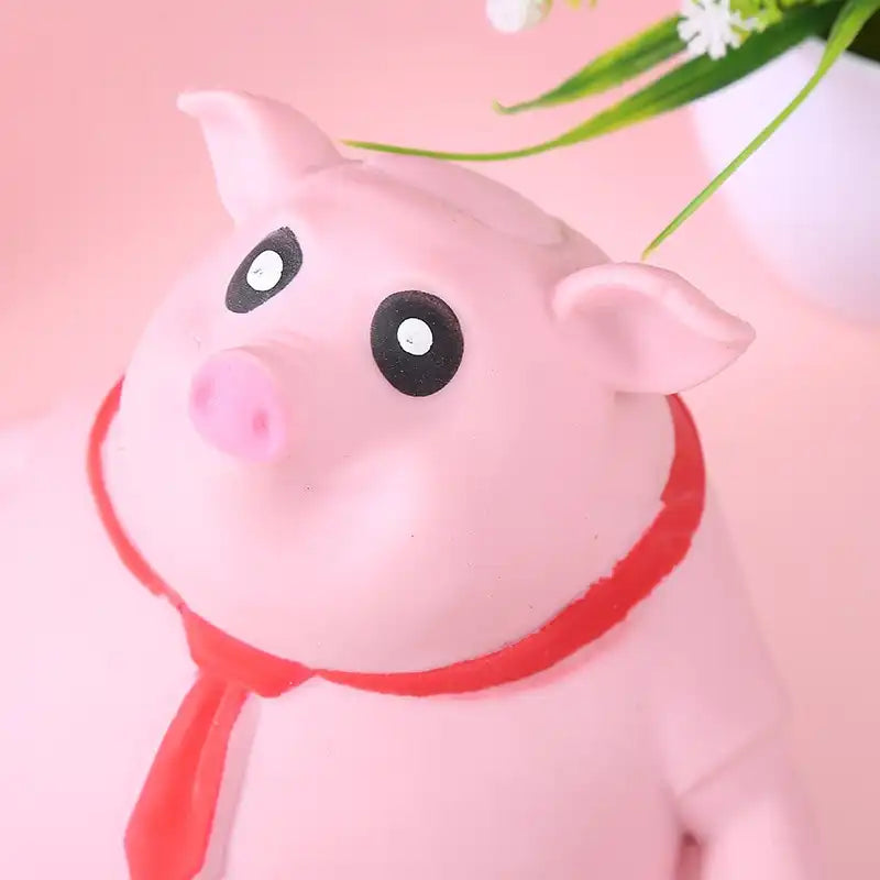 MEACAOFG Anti Stress Relief Porky Pinkpig toy Vent Cute Asrm Pink Pig Squeeze Fidget Squeeze TPR Pig Toys for Kids or Adults