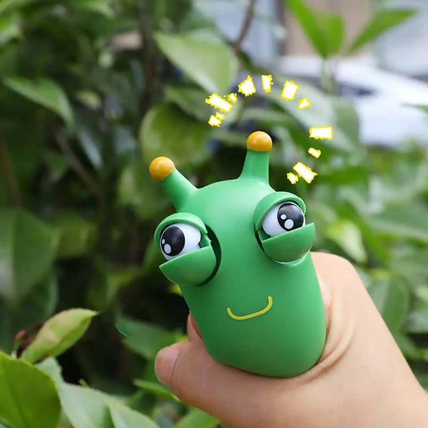 MEACAOFG Funny Eyeball Burst Squeeze Toy Green Eye Caterpillar Pinch Toys Adult Kids Stress Relief Fidget Toy Creative Decompression Toy