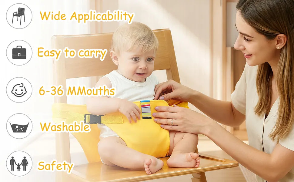 Premium Baby High Chair Safety Harness - 5-Point Adjustable Dining Seat Belt for Toddlers