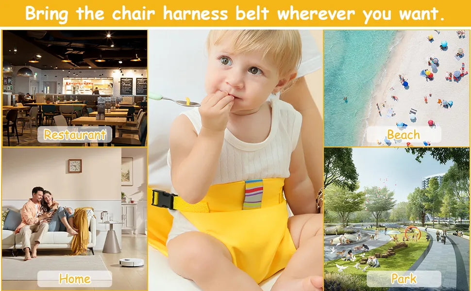 Premium Baby High Chair Safety Harness - 5-Point Adjustable Dining Seat Belt for Toddlers