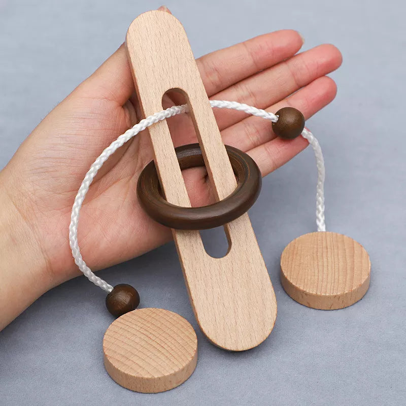 MEACAOFG Intelligent Unlock Toy Kong Ming Lock Brain Teaser Iq Puzzles Wooden Toys Montessori Children Adult Decompression Thinking Games