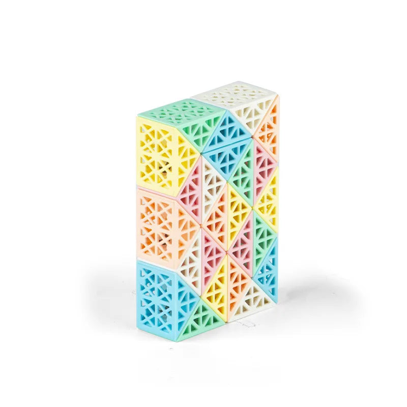 MEACAOFG Magic Snake Ruler Puzzle 24 36 48 60 72 Segments Stress Reliever Toys Twist Folding Educational Toy Kids Child Fidget Toys Cube