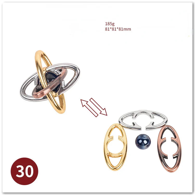 MEACAOFG Classic IQ Metal Brain Teaser 3D Alloy Box Kong Ming Lock Puzzles Magic Baffling Puzzle Game Toys for Children Adults Funny Gift