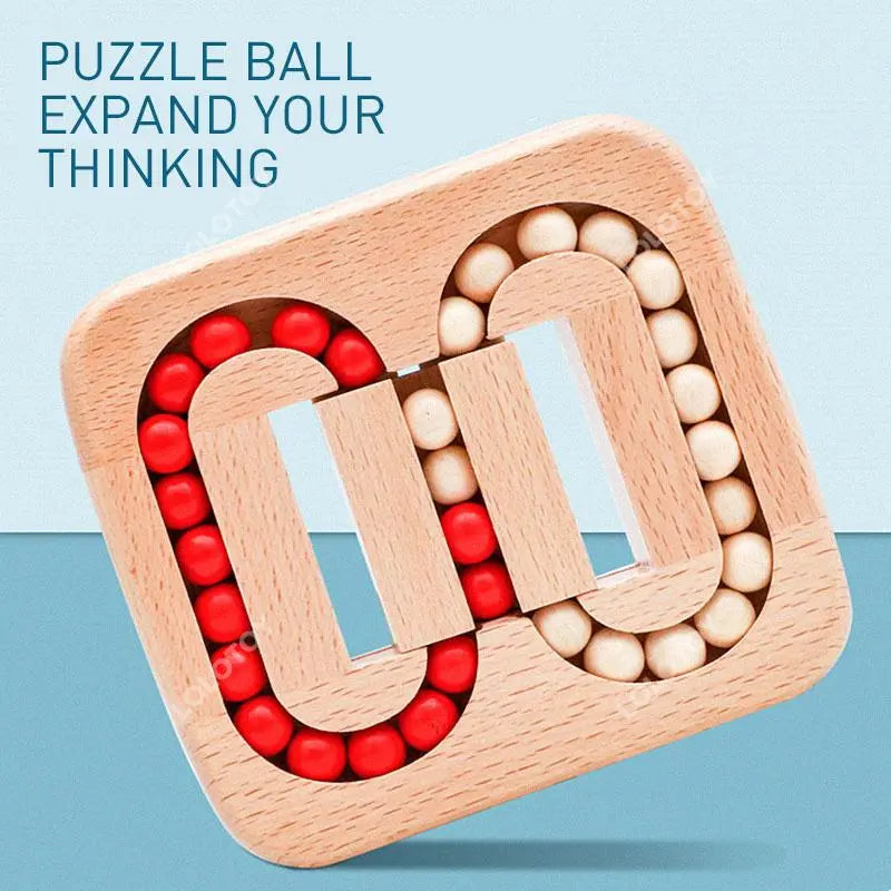 MEACAOFG Wooden Puzzle Ball Toys  Luban Lock for Children Educational Early