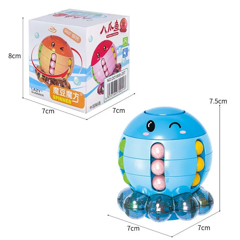 MEACAOFG Kids Magic Rotating Bean Cubes Adults Fingertip Fidget Stress Relief