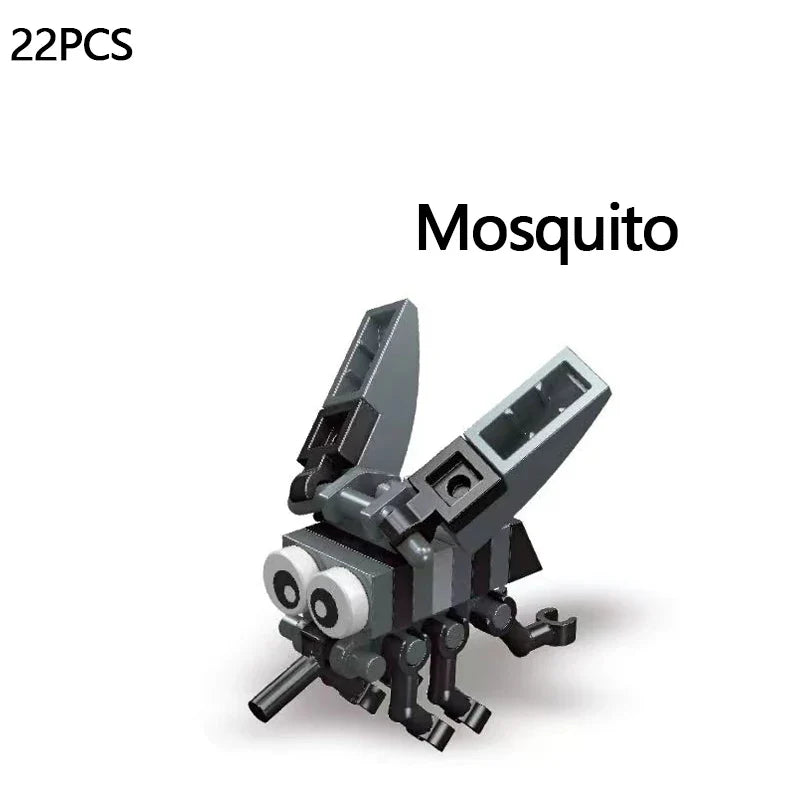 MEACAOFG Mini Insect Series Building Block Ladybug Dragonfly Butterfly Snail Wasp Mantis Beetle Bricks Toys Christmas Gifts For Children