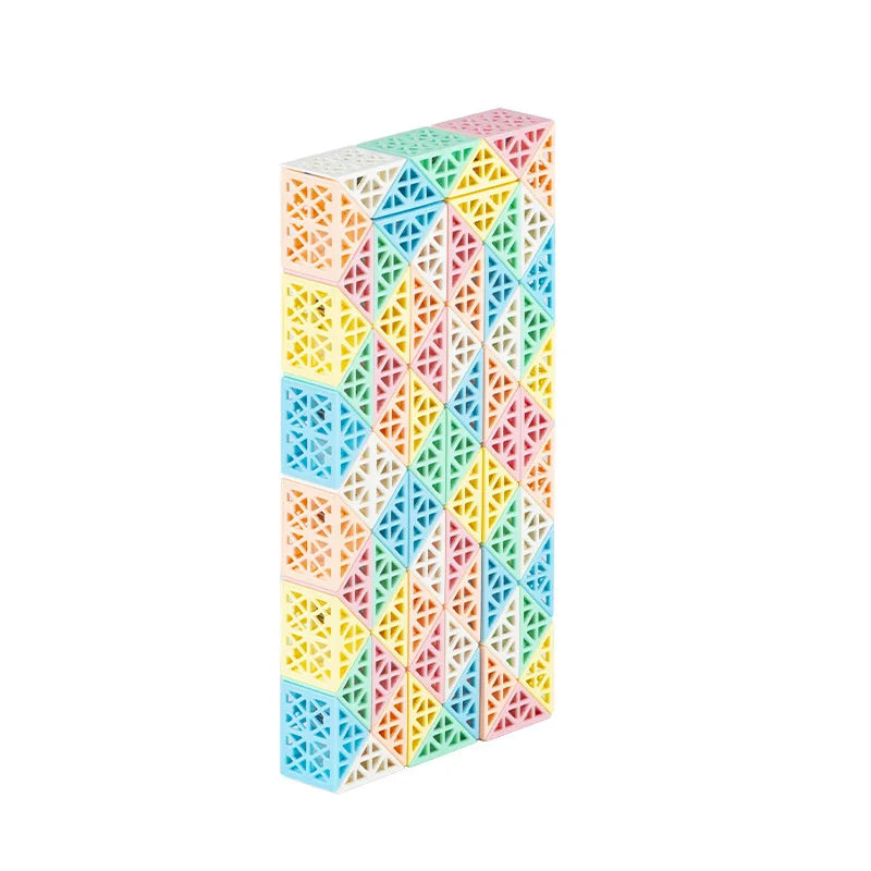 MEACAOFG Magic Snake Ruler Puzzle 24 36 48 60 72 Segments Stress Reliever Toys Twist Folding Educational Toy Kids Child Fidget Toys Cube