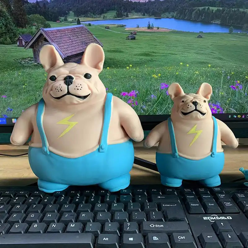 MEACAOFG Bulldog toys Novel Lightning Dog Bulldog Shape Squeeze Ball Toy, Sensory Calm Anti-stress Toy, Anxiety Relief Ball For Girls Boy