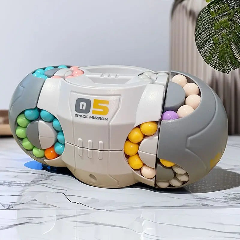 MEACAOFG Rotating Rubik's Cube 3D Puzzle Toy Brain Training for Children and Girls 3D Decompression Space Rubik's Cube