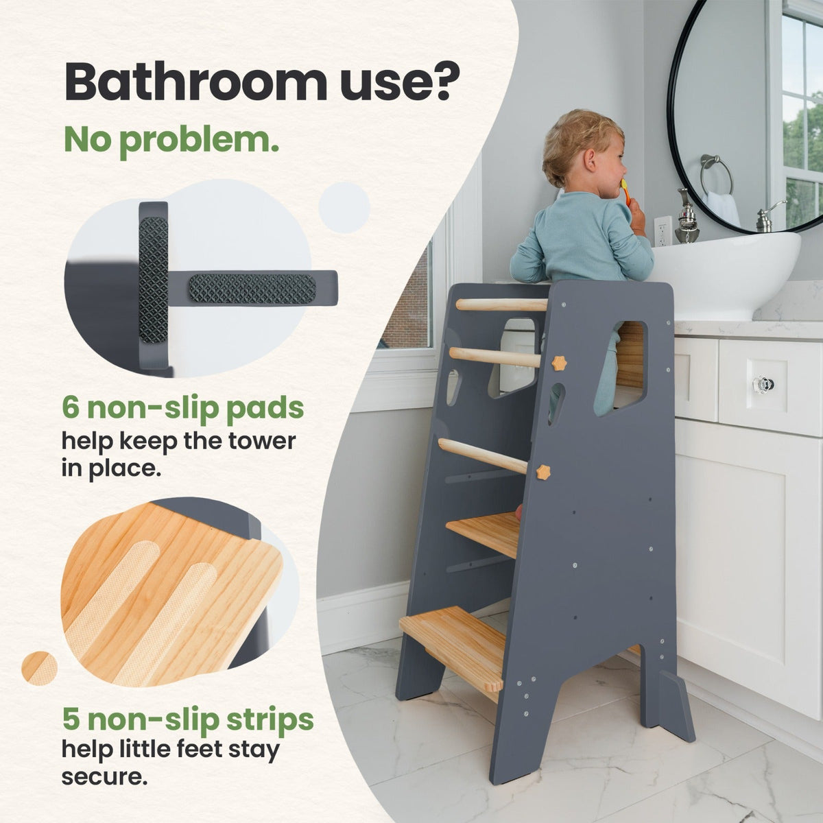 Montessori Toddler Tower - Adjustable Kitchen Stool Helper