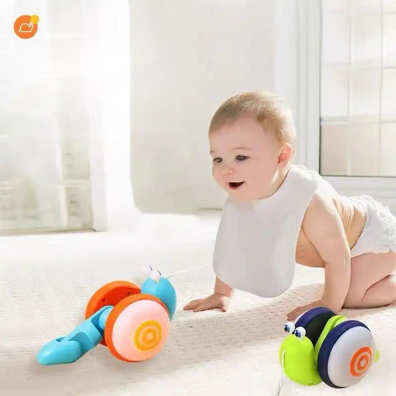 MEACAOFG Snail leash toys electric reptile fibre rope luminous 1-2 years old 3 children educational boys girls baby net red