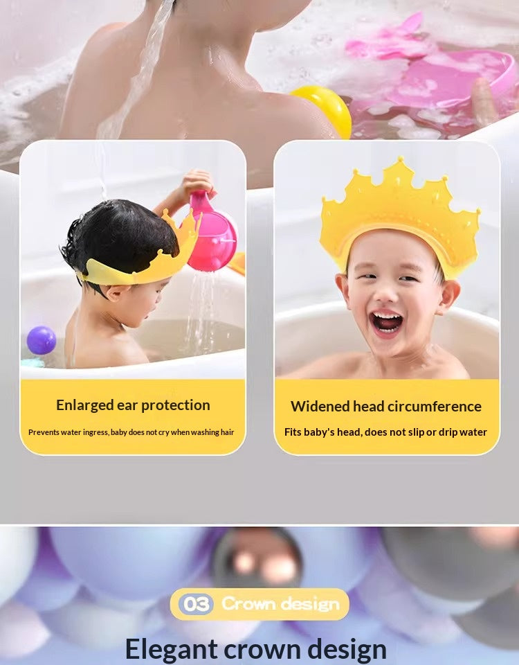 Baby Shampoo Hat - Adjustable Silicone Shower Cap for Infants & Toddlers