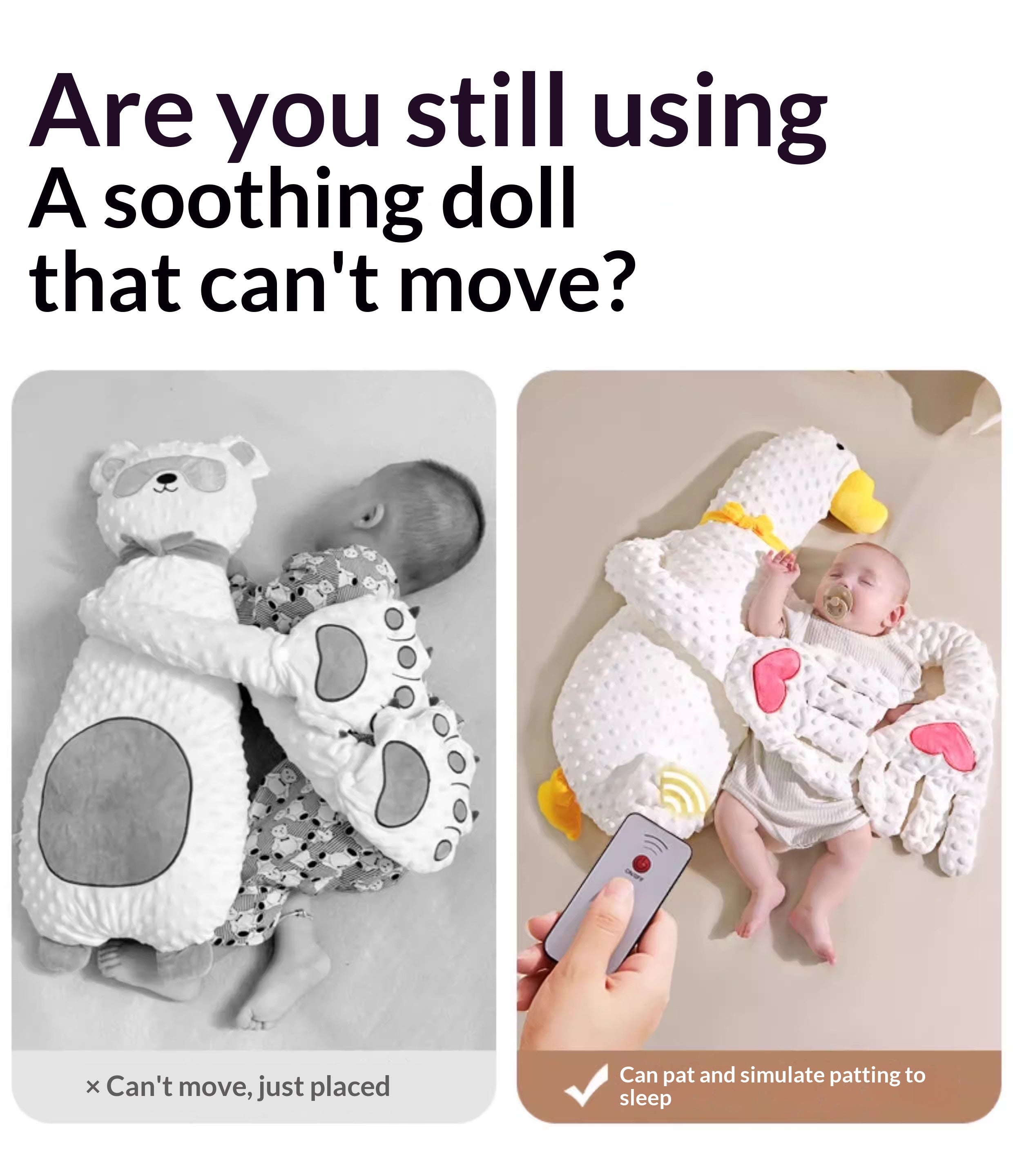 Premium Baby Soothing Pillow Toy - 3-in-1 Sleep Aid & Comfort Companion for Newborns 0-12 Months