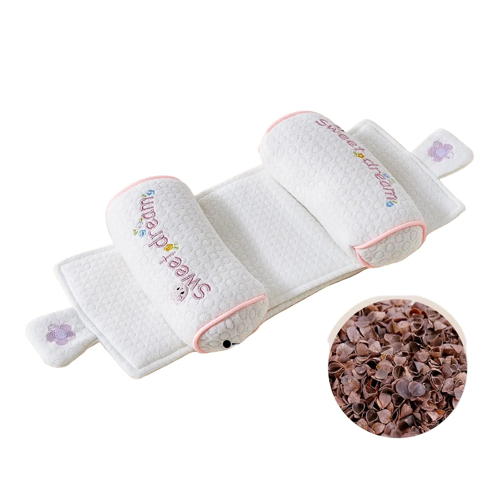 Premium Baby Support Pillow - Organic Cotton Infant Head Shaping Cushion for Newborns 0-12 Months