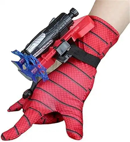 MEACAOFG Spider-Man launcher suction cups gloves spit silk can send shooting soft bullet gun manual toy gun boys children's gifts