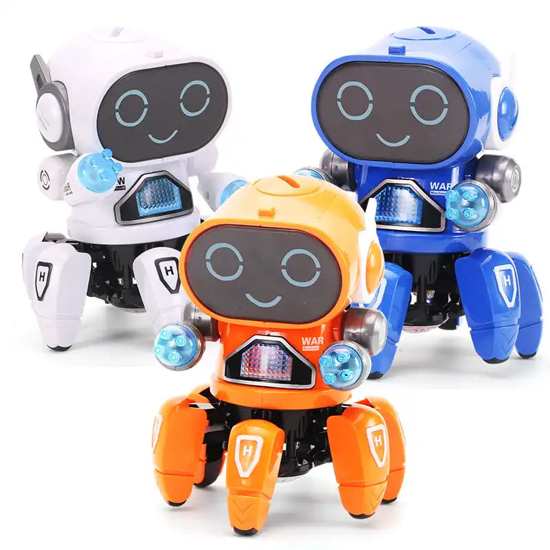 MEACAOFG Kids Dance Robots Music Toys LED 6 Claws Robot Birthday Gift Toys For Children Early Education Baby Toy Boys Girls