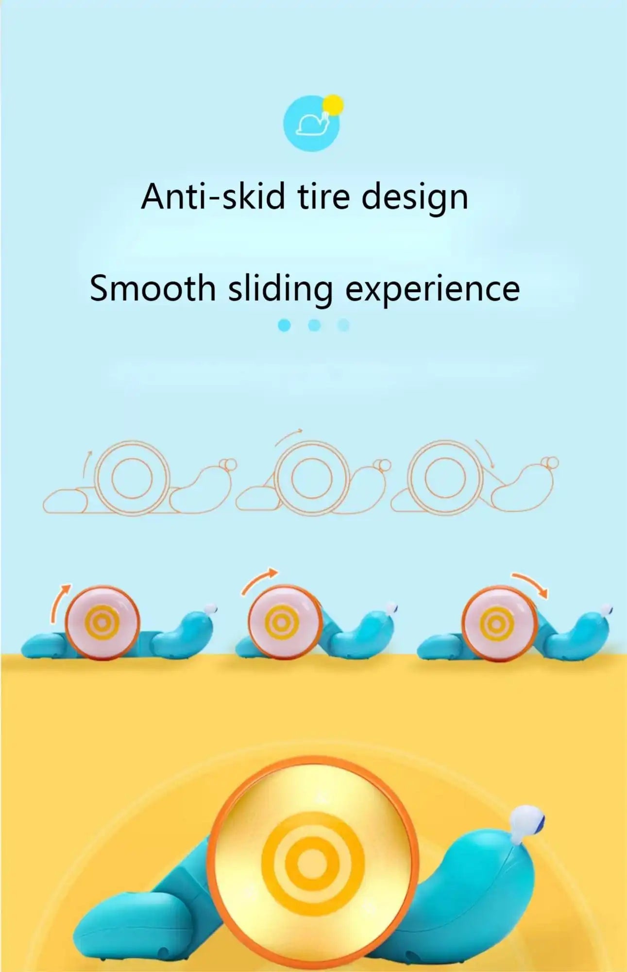 MEACAOFG Snail leash toys electric reptile fibre rope luminous 1-2 years old 3 children educational boys girls baby net red