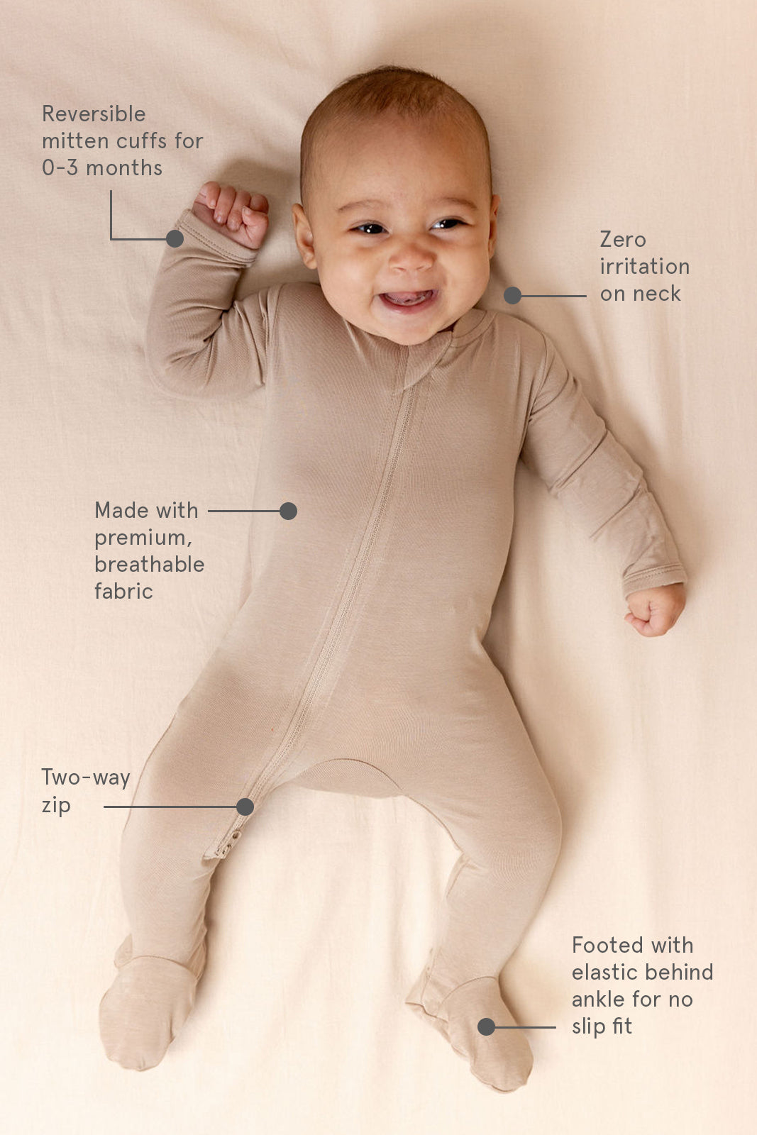 Desert Lark - CloudBlend™ Footed Pajamas