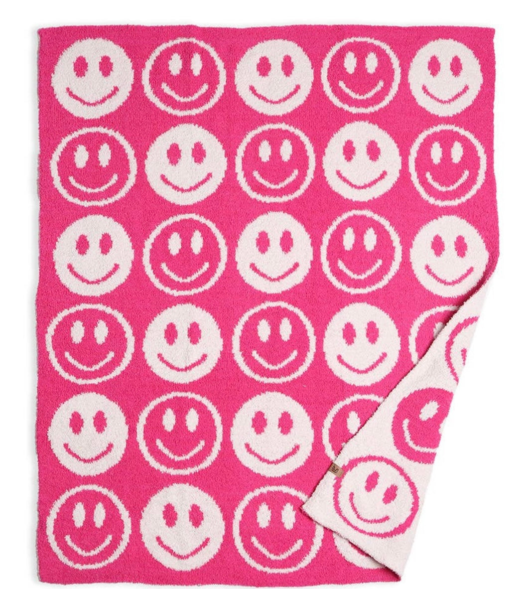 Luxury soft pink happy blanket