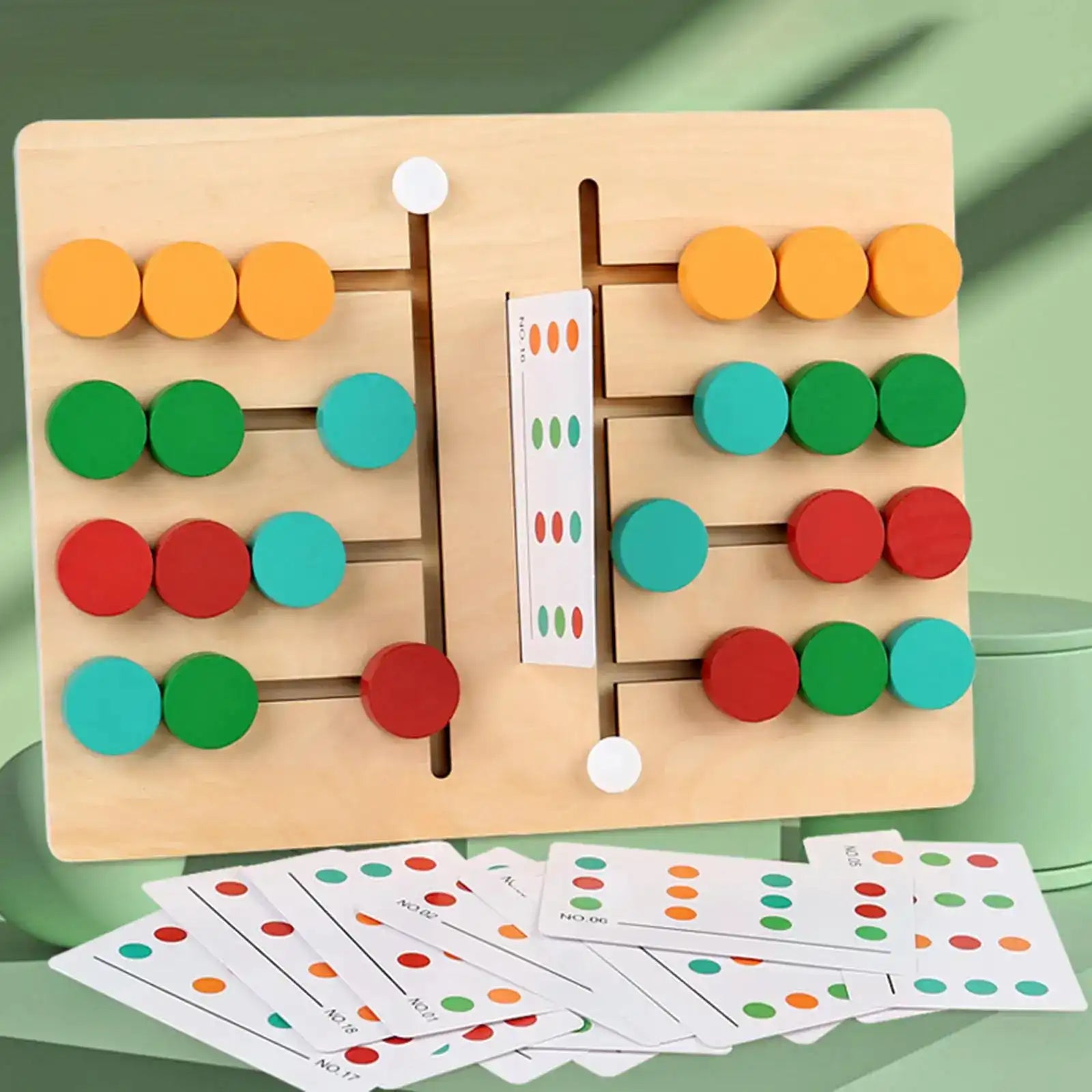 Slide Puzzle Toy Developing Educational Toy Jigsaw Wooden Board Game for Toddlers Kids