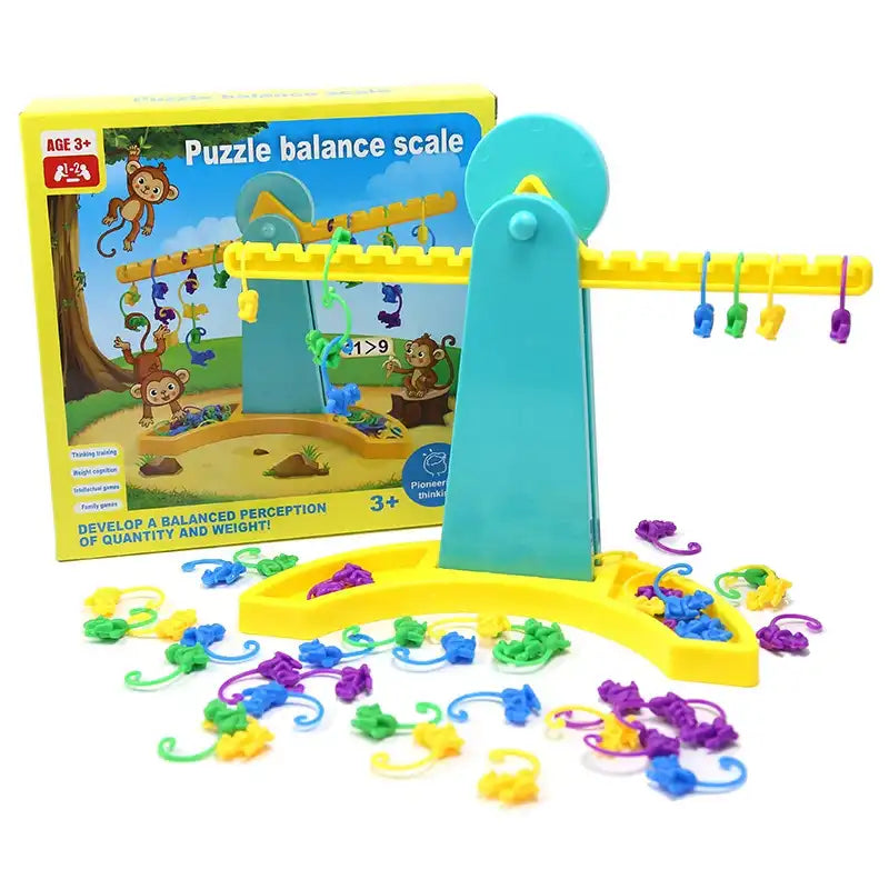 MEACAOFG Balance Math Toys Monkey Balance Scale Interactive Games Thinking Training Learning Educational Toys For Kids Gifts Boardgames