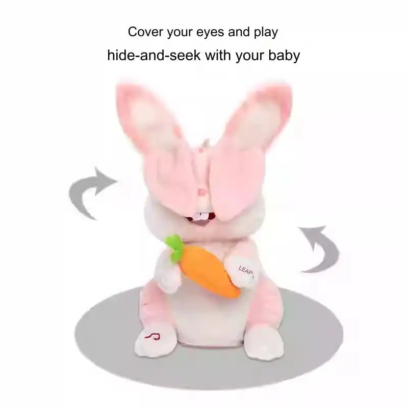 EACAOFG Peek-a-Boo Animated Plush Toy - Singing & Hiding Elephant/Bear Companion - Interactive Musical Stuffed Animal for Baby & Toddler
