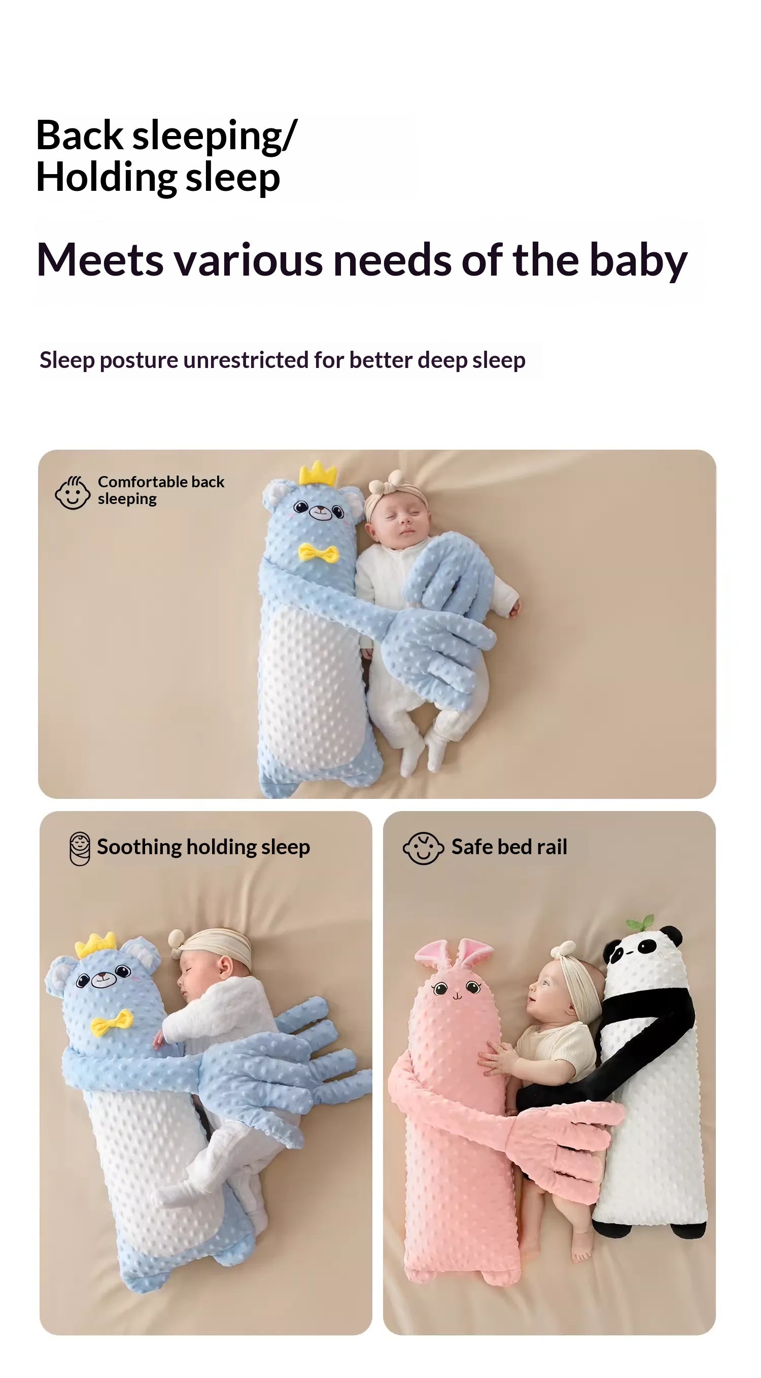 MEACAOFG Baby Soothing Sleep Companion - Interactive Sensory Toy for Newborns 0-12 Months